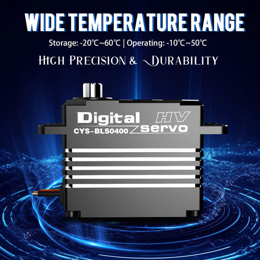 Large Torque CYS-BLS0400 High Torque HV Digital DC Servo for RC Robot Models 50KG Load 0.19Sec Response Time Metal Case