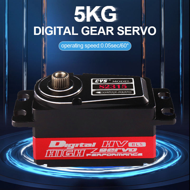 RC Car Servo CYS-S2315 Supersonic 5 kg Low-Profile HV Digital Servo Motor Waterproof Coreless Titanium Gear for RC Drift Car RC Truck Parts Accessories