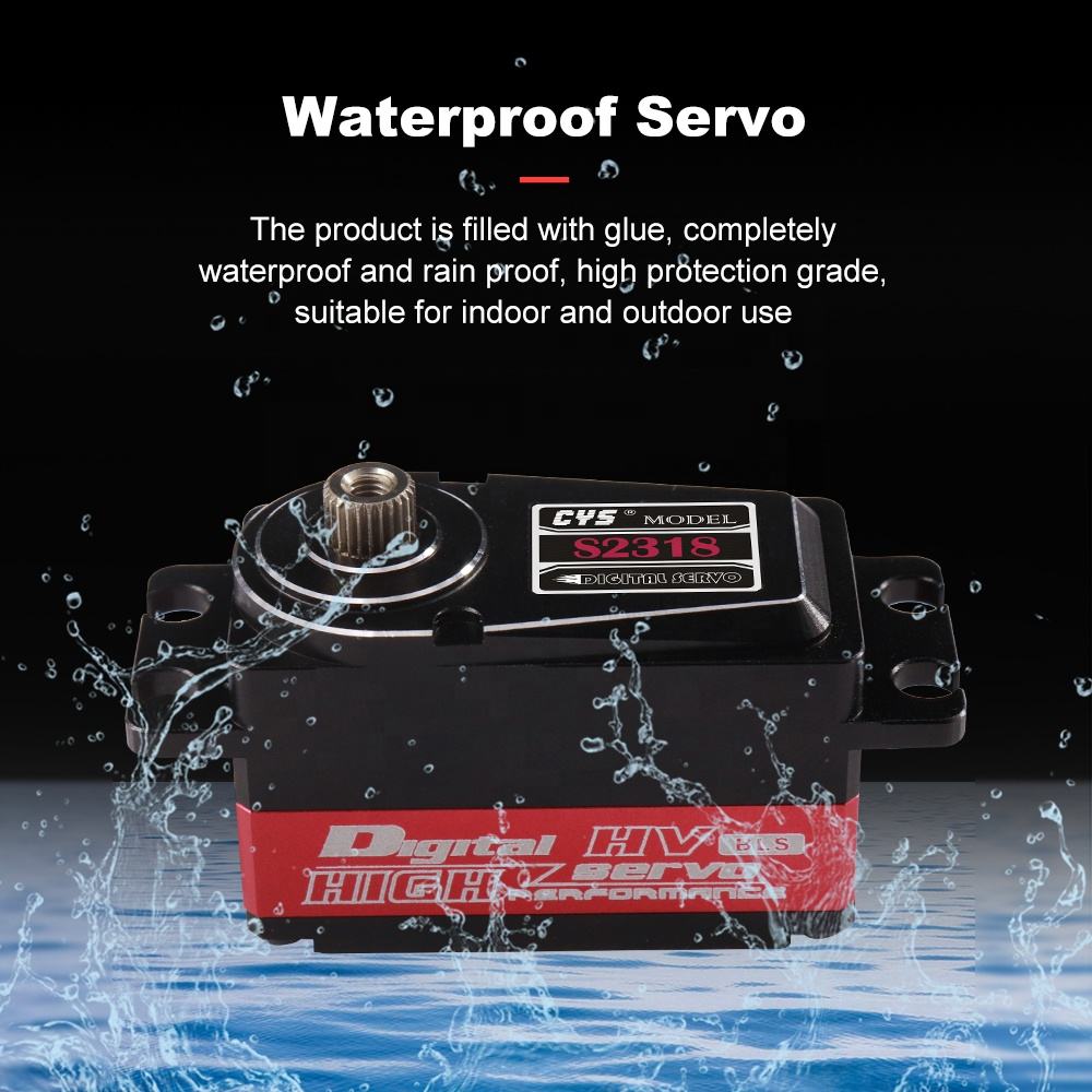 RC Car Servo CYS-S2318 High Torque 8kg Waterproof Coreless HV Digital 7.4V Remote Low-Profile RC Metal Gear Toy Car 8kg Boat Parts