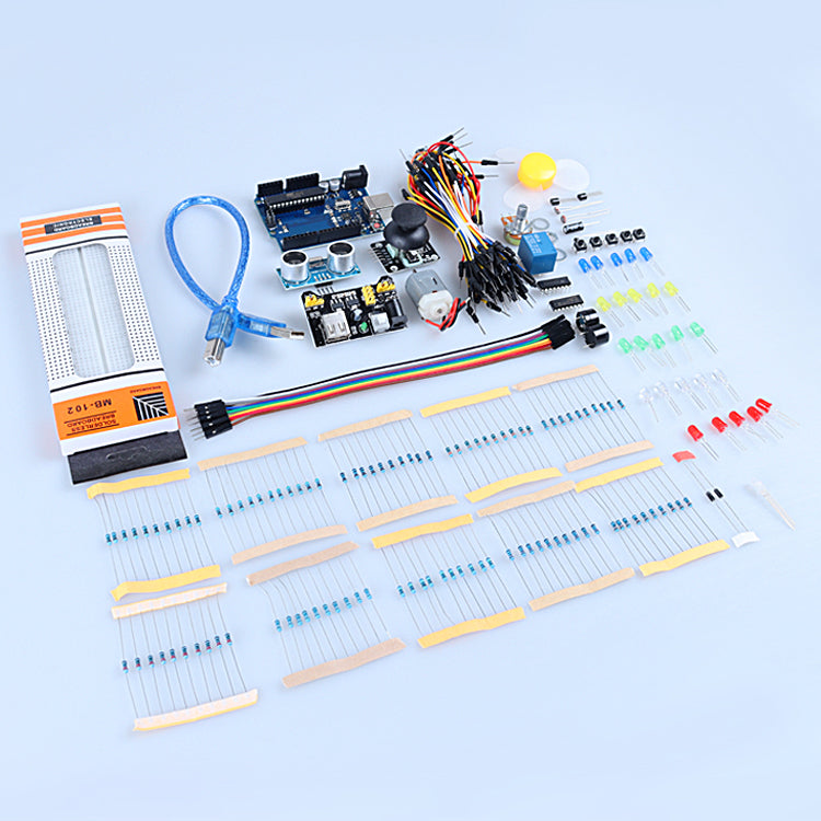 Tscinbuny ZYA0011 Starter Kit with 328 Development Board – Open-Source C++ IDE DIY Electronics Education Set for STEM Programming Projects