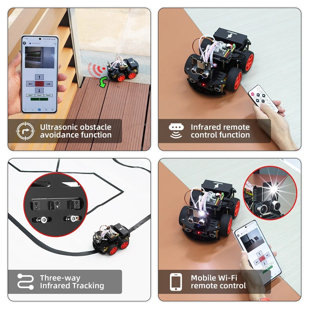 Tscinbuny ZYC0118 Smart Robot Car Kit with ESP32-CAM Development Board – Programmable Electronic Robotics Kit for Arduino Education & Maker Projects