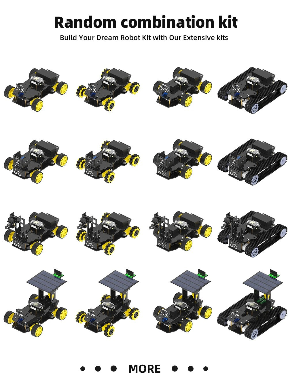 Tscinbuny ZYC0201 Smart Robot Car Kit with Crawler Wheels & Basic Functions – ESP32-WROOM32 Development Board Robot for Arduino Education Projects