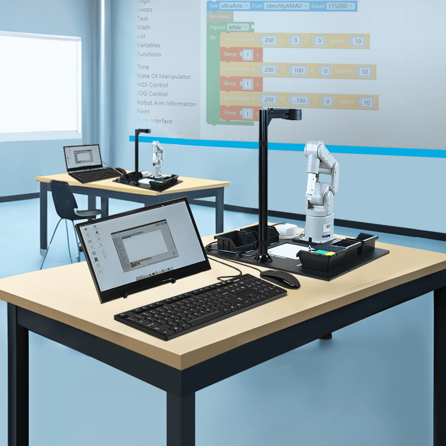 Robot Kit Bundle for Laboratory：5 MechArm Pi + 5 AI Kits by  Elephant Robotics