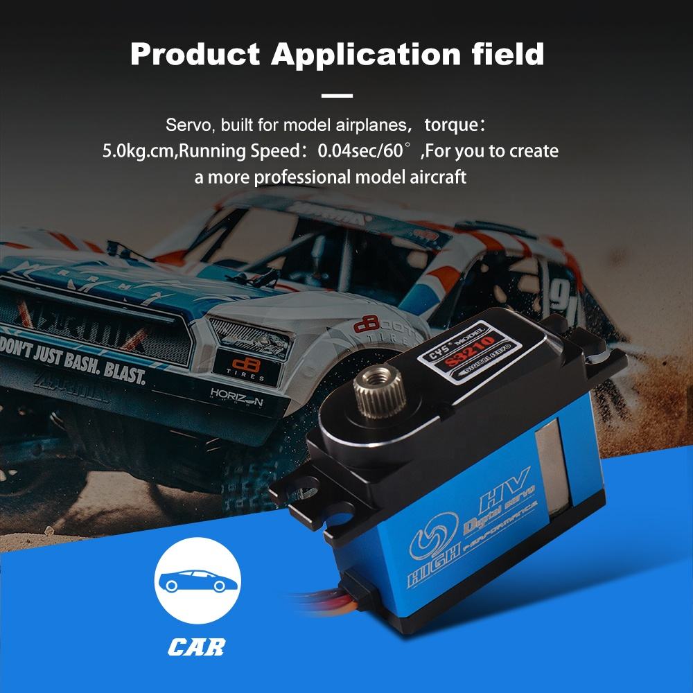 Helicopter Servo CYS-3210-01 China Manufacturer's Customizable 500-550 Full Metal Battery-Powered RC Helicopter 25T Teeth Servo Motor Parts for RC Boat Toy