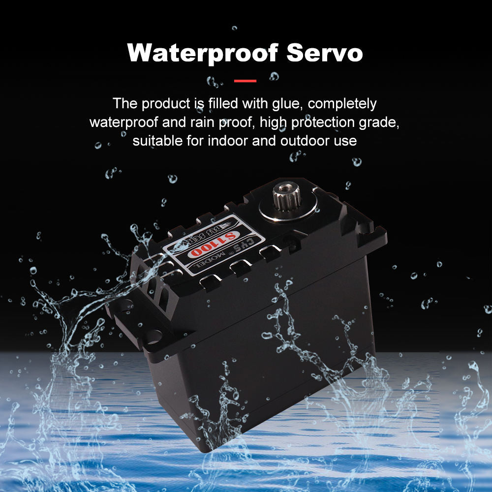 large torque CYS-BLS1100-01 Customizable Steel Gears Brushless Motor RC Servo 90kg.cm Stall Torque for Boat RC Car CNC Supports RC Parts