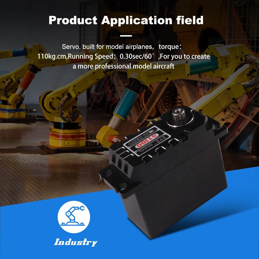 large torque  CYS-BLS1100-02 High Torque 110 Kg.cm HV Brushless Motor Waterproof Digital RC Servo with Steel Gear for 1:5 Racing Car