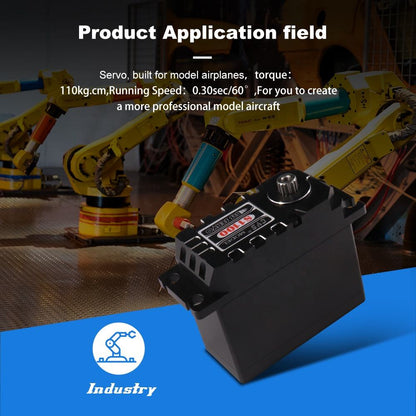 large torque  CYS-BLS1100-02 High Torque 110 Kg.cm HV Brushless Motor Waterproof Digital RC Servo with Steel Gear for 1:5 Racing Car