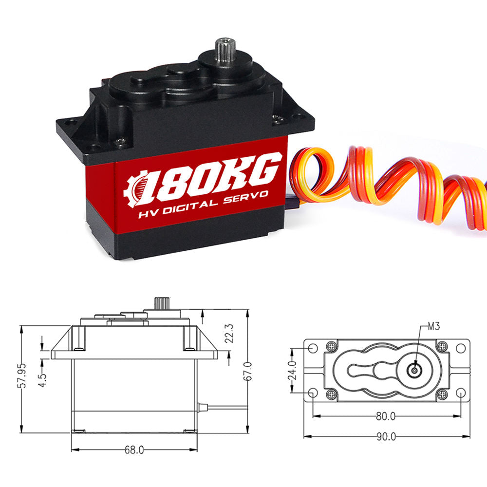 large torque CYS-BLS1800-01 100kg High-Torque Brushless Waterproof Steel Gear Battery-Powered RC Car Parts Hobby Toy Metal Motors RC Parts Accs