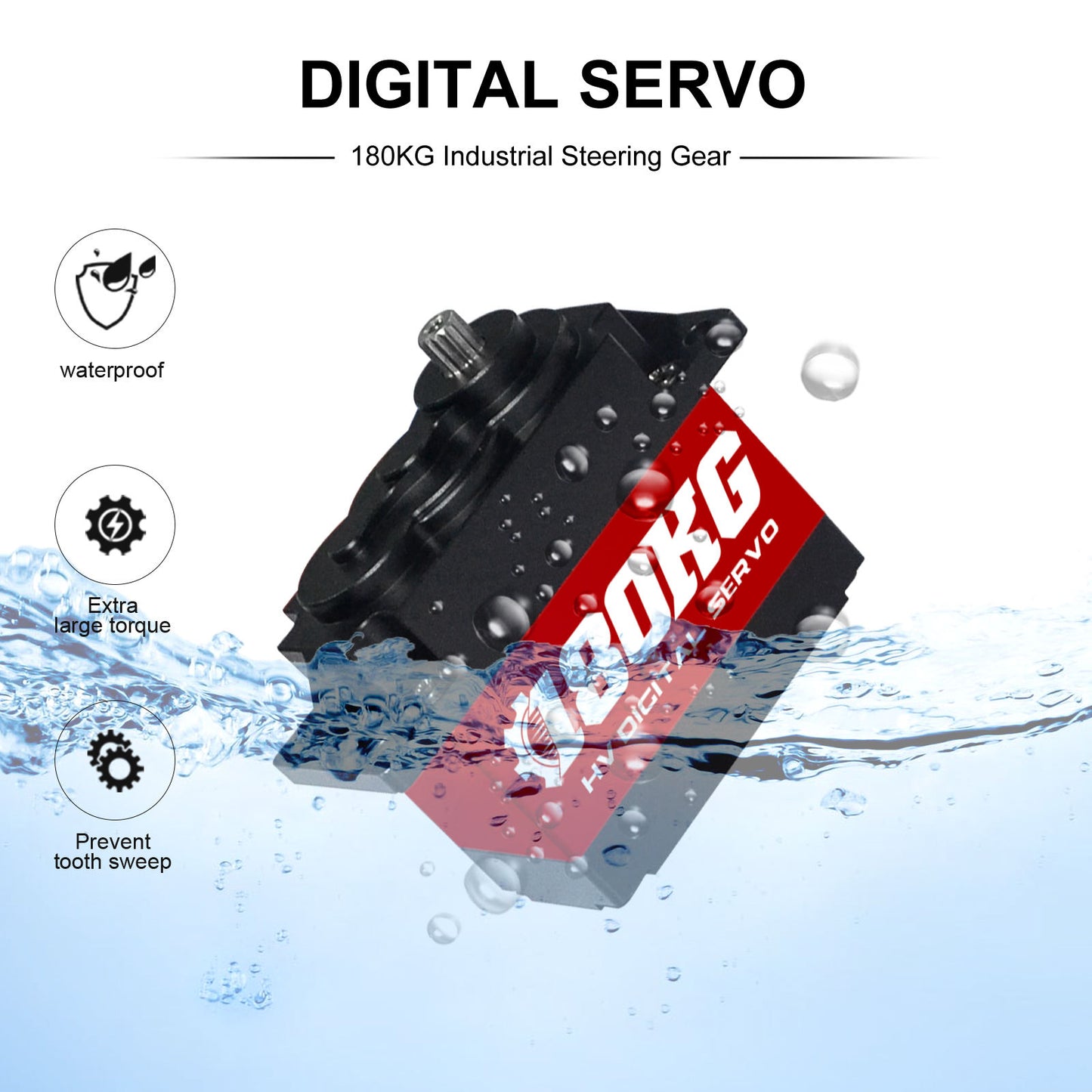 large torque  CYS-BLS1800-02 50kg 180KG Digital Servo High Torque Metal Gear Waterproof Servo Motor for Electric RC Model Car