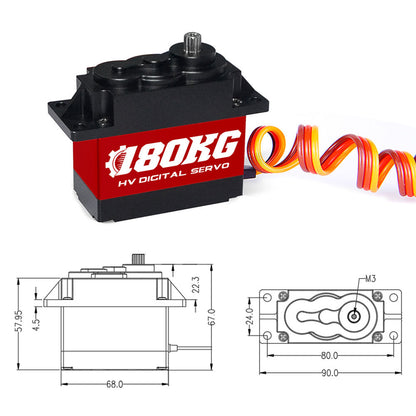 large torque  CYS-BLS1800-02 50kg 180KG Digital Servo High Torque Metal Gear Waterproof Servo Motor for Electric RC Model Car
