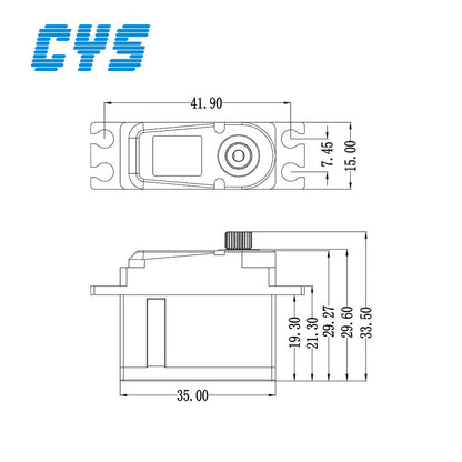 Helicopter Servo  CYS-BLS3315-01 Wholesale 10KG Full Metal Brushless Servo Motor 500-550 High-Speed RC Helicopter Toy Battery-Powered Unisex Made in China