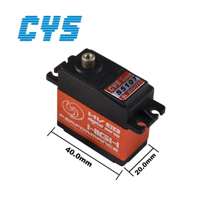 Helicopter Servo CYS-BLS5107 High-Torque 8 Kg.cm Aluminum 25T 6mm Standard Size Waterproof Brushless Digital RC Parts Radio Servo Steel Gear RC