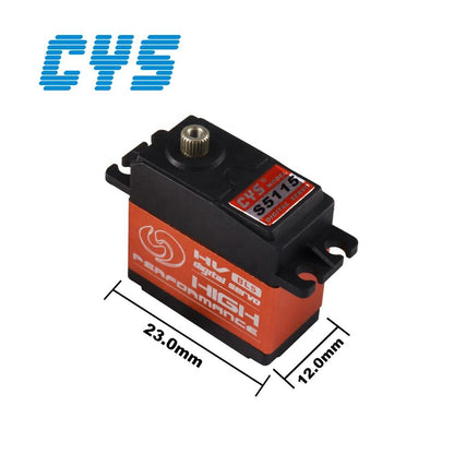 Helicopter Servo CYS-BLS5115-01 Unisex 7.4v Waterproof Brushless Digital Servo RC Aircraft Gear 13Kg.cm High Torque Parts for Middle Car Aluminum
