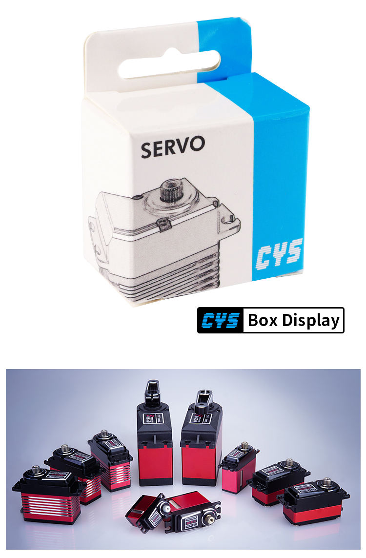 Helicopter Servo CYS-BLS5120-01 High-Torque 20Kg.cm Aluminum Waterproof HV Brushless RC Servo with 25T Steel Gear and 6mm Metal Parts