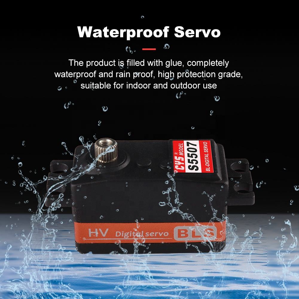 RC Car Servo CYS-BLS5507 1/10 Scale High-Speed Brushless RC Drift Car 8kg Torque Motors 43g Low Profile Metal Gear Compatible Radio Systems-Part RC Boat