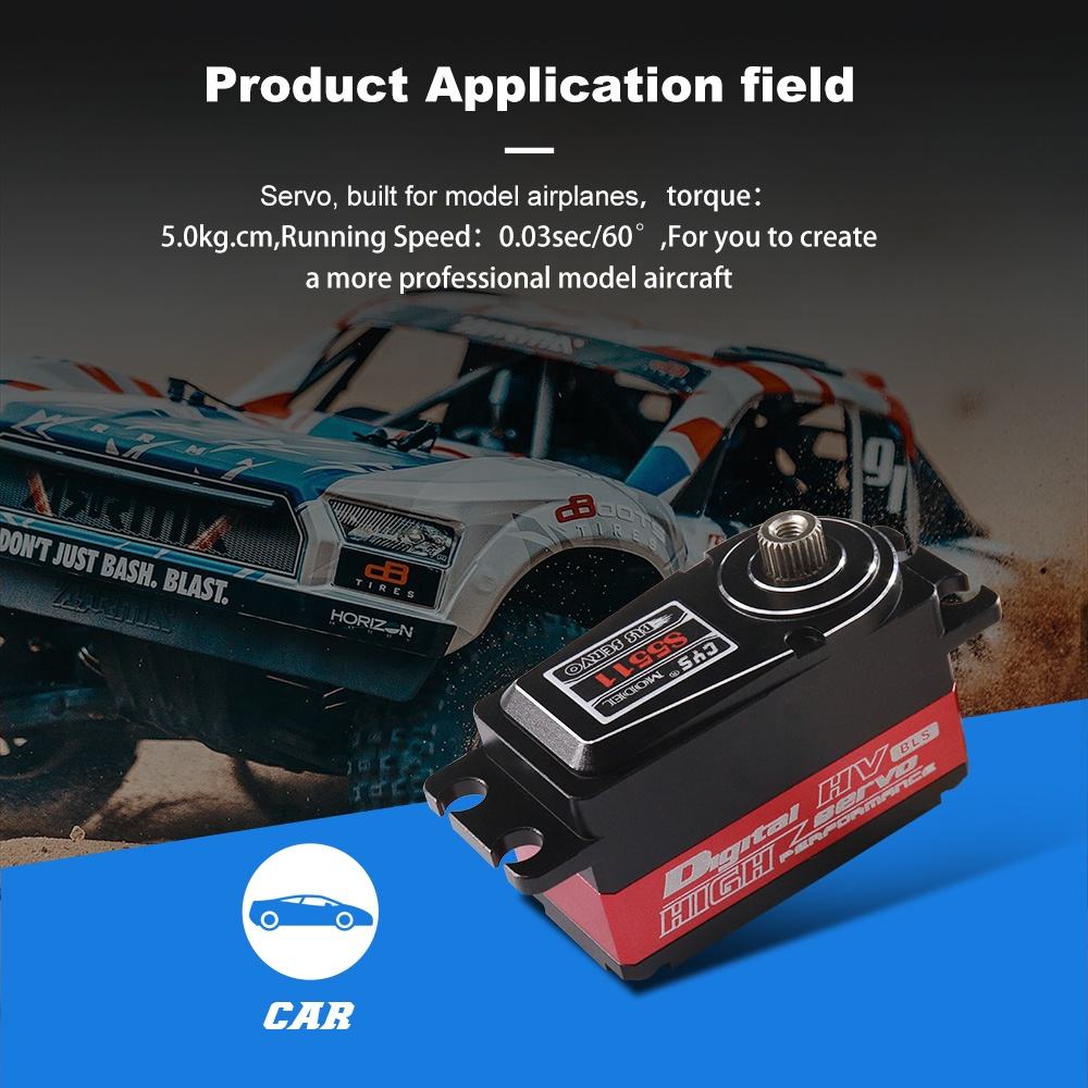 RC Car Servo CYS-BLS5511 Tianize 1/10 RC Drift Cars High-Speed Waterproof with 8kg Torque Servow Coreless Design Metal Wholesale China