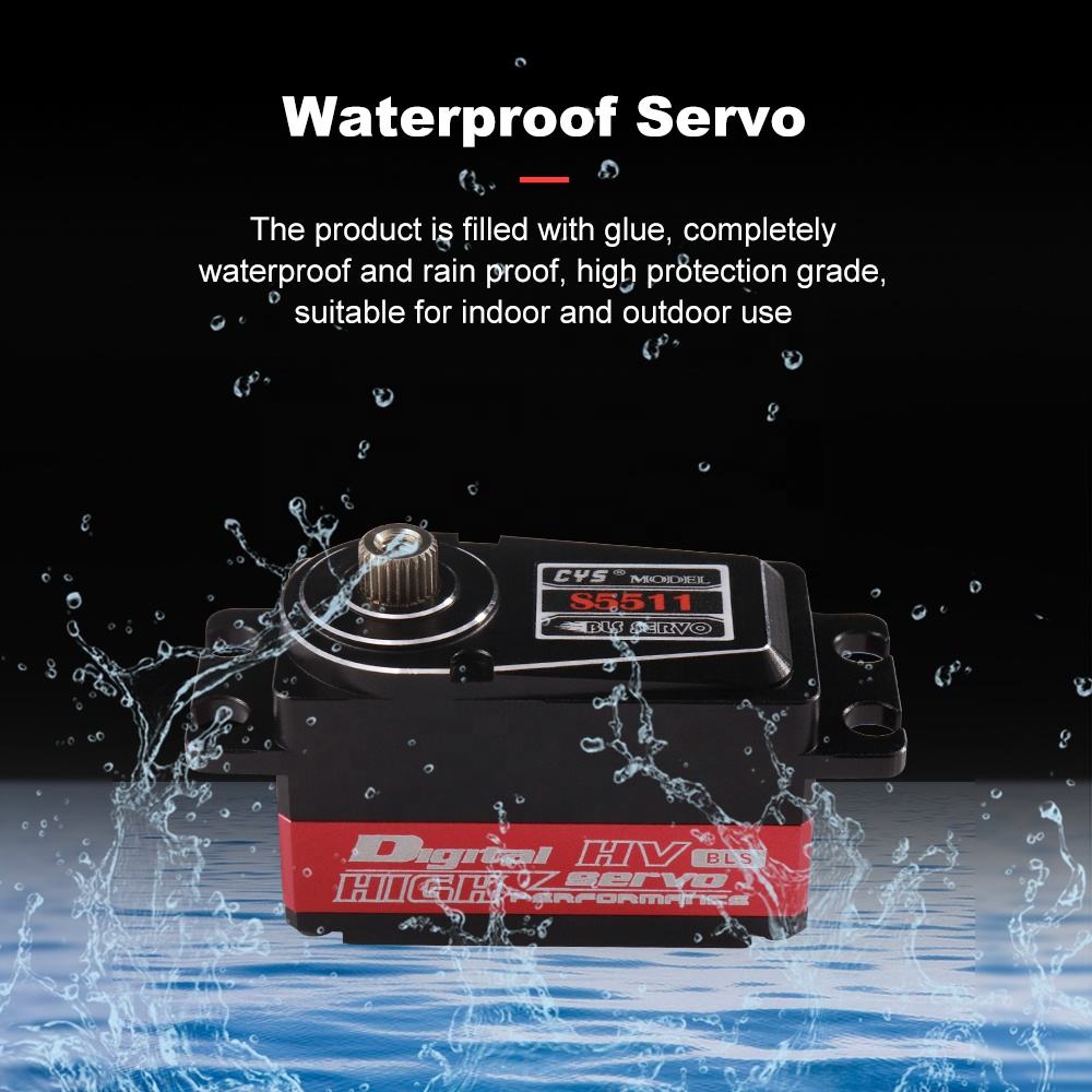 RC Car Servo CYS-BLS5511 Tianize 1/10 RC Drift Cars High-Speed Waterproof with 8kg Torque Servow Coreless Design Metal Wholesale China