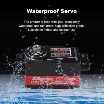 RC Car Servo CYS CYS-BLS5517 High-Speed Waterproof 8kg Torque Low Profile Coreless Design Metal RC Servo Gear Drift Boat Parts