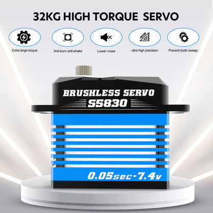large torque CYS-BLS5830-01 High Torque 32kg HV Brushless Motor Servo for Remote Control Hobby Toy Airplane Model Servo