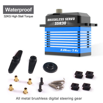 large torque CYS-BLS5830-03 30kg Hv High Torque Servo Metal Gear Brushless Motor Digital Servo for Rc 1/10 Car 750 Helicopter