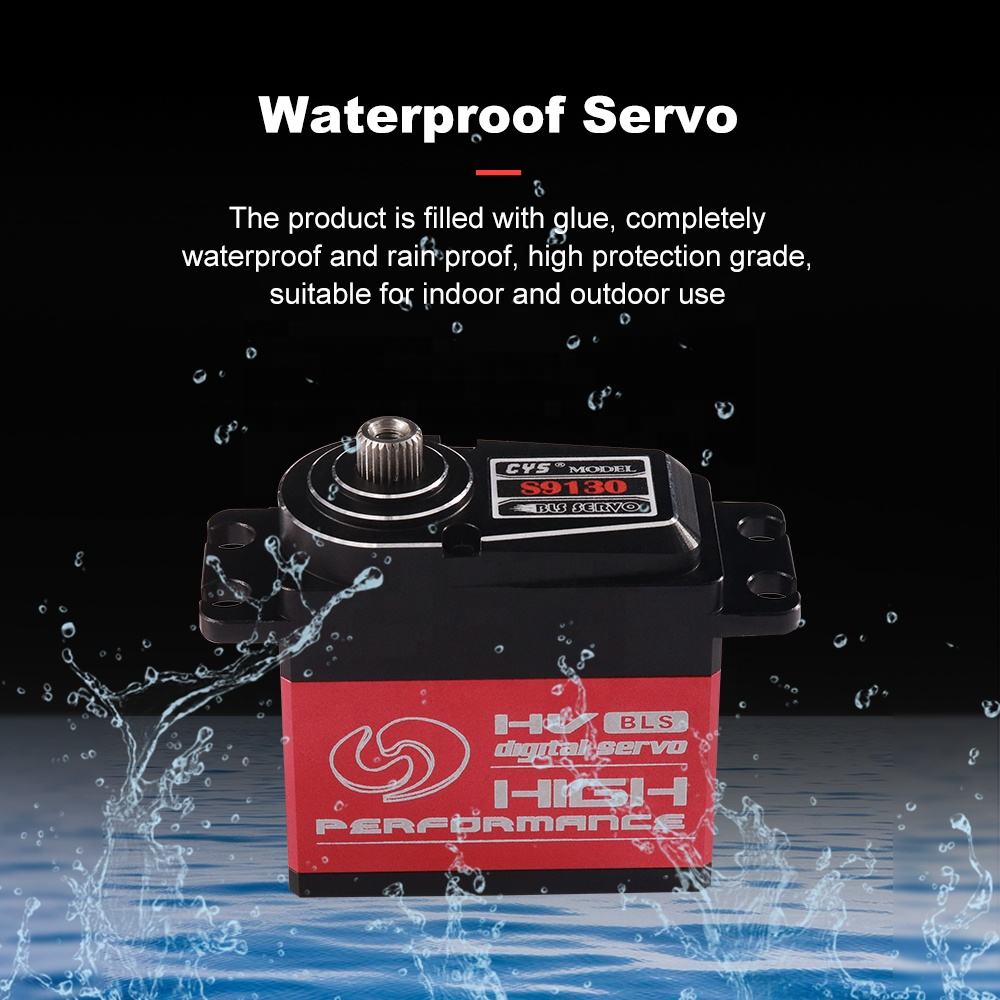 Reducer  CYS-BLS9130 Unisex 8.4V Brushless Waterproof Steel Gear RC Servo Motor High Torque 30kg Durable Full Aluminum Case Unisex Part