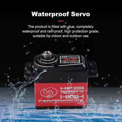 Reducer  CYS-BLS9130 Unisex 8.4V Brushless Waterproof Steel Gear RC Servo Motor High Torque 30kg Durable Full Aluminum Case Unisex Part