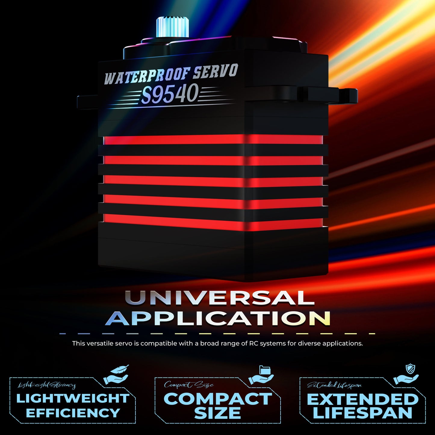 large torque CYS-BLSS9540-01 Full Aluminum Case 45kg Torque HV Brushless Digital Servo for Remote Control Car