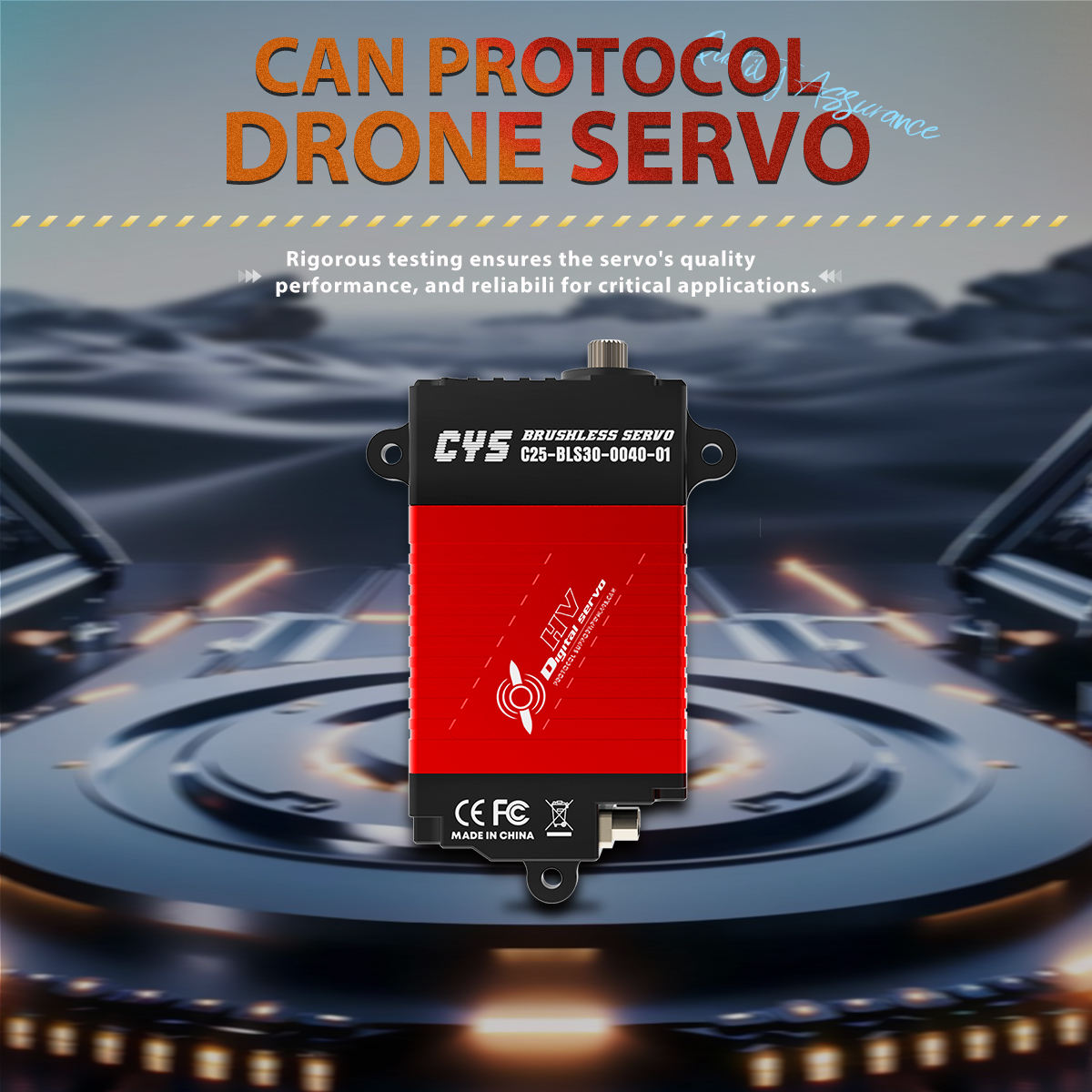 CAN bus high-torque servo CYS- C25 80KG Full Metal Case Brushless Motor Servo with CAN Protocol Waterproof Steel Gear Bus for Drones RC Parts & Accs