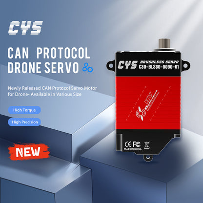 CAN bus high-torque servo CYS-C20-BLS30-0025 Can Protocol Brushless Metal Gear Digital 65kg Torque Servo for Drone