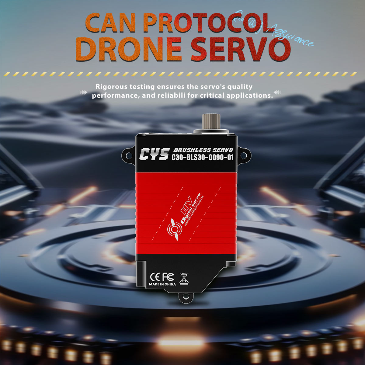CAN bus high-torque servo CYS-C30 180KG Full Metal Case Brushless Motor Servo with CAN Protocol Waterproof Steel Gear Car for Drones RC Plane and Accs