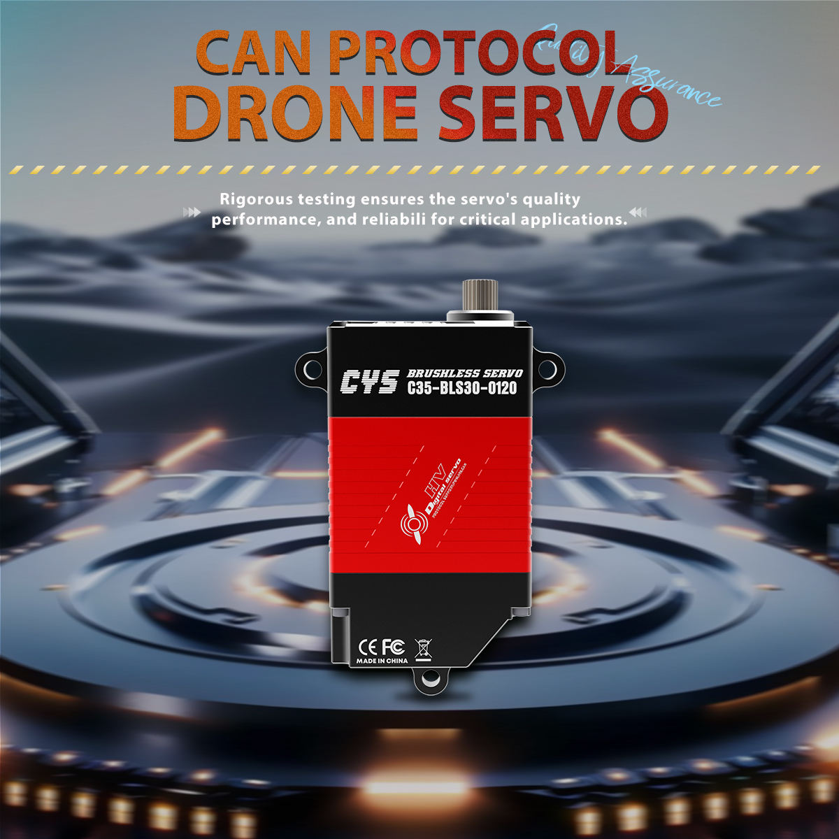 CAN bus high-torque servo CYS-C35 300KG Full Metal Case Brushless Motor Servo with CAN Protocol Waterproof Steel Gear Bus for Drones RC Parts & Accs