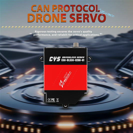 CAN bus high-torque servo CYS-C50 650KG Full Metal Case Brushless Motor Servo for Waterproof Steel Gear Bus Drones UAV Accs CAN Protocol