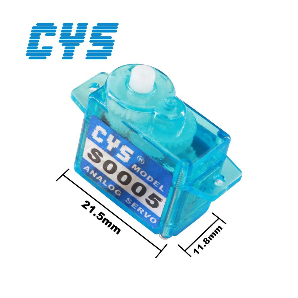Micro Servo CYS-S0005 Analog GPS RC Servo 5g Coreless 0.8g/1kg Torque Super Light Metal Plastic Gear Accessory for RC Boats Toys