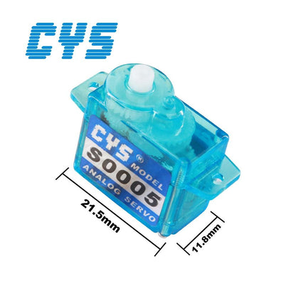 Micro Servo CYS-S0005 Analog GPS RC Servo 5g Coreless 0.8g/1kg Torque Super Light Metal Plastic Gear Accessory for RC Boats Toys