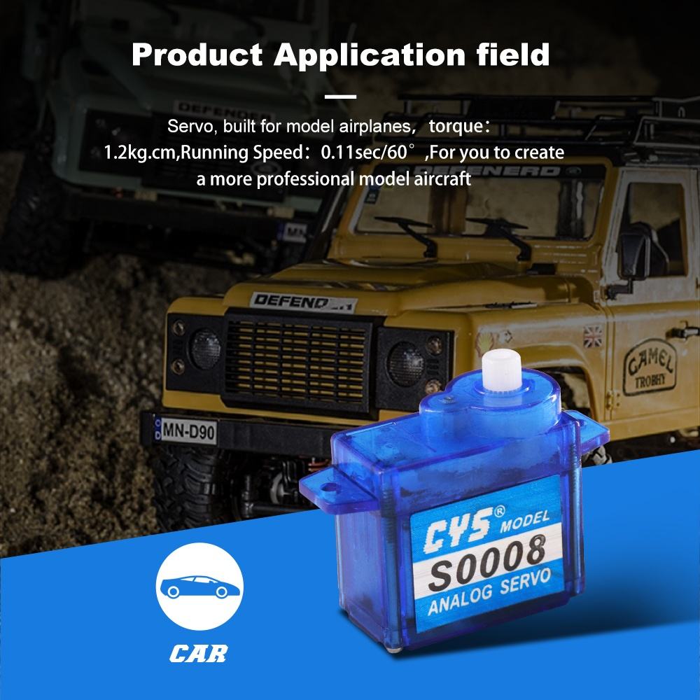 Micro Servo CYS-S0006 Mini 6g Analog RC Servo Battery-Powered Coreless Motor High Torque 9g Plastic Gear Micro Radio Systems RC Parts Accs