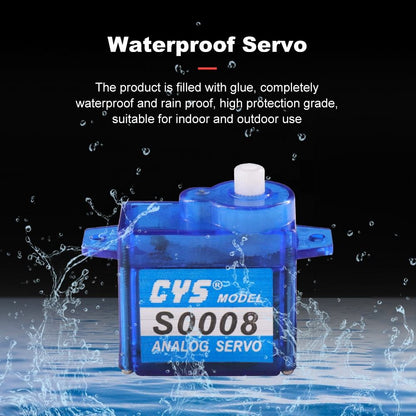 Micro Servo CYS-S0006 Mini 6g Analog RC Servo Battery-Powered Coreless Motor High Torque 9g Plastic Gear Micro Radio Systems RC Parts Accs