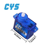 Micro Servo CYS-S0006 Mini 6g Analog RC Servo Battery-Powered Coreless Motor High Torque 9g Plastic Gear Micro Radio Systems RC Parts Accs