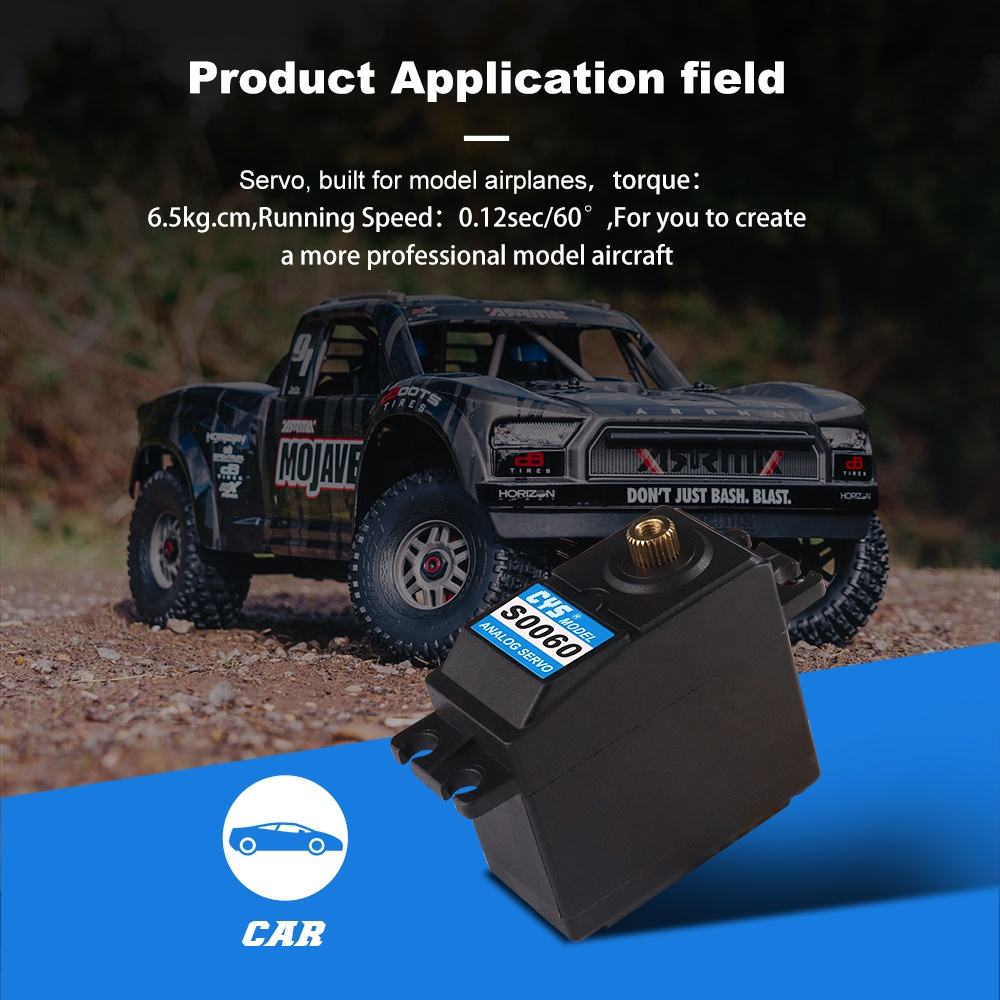 RC Car Servo CYS-S0060 digital 1:10 Scale RC Servo Cars Waterproof Iron Core Motor 6.5kg*cm Torque 7.4V High Plastic Connector RC Parts &Accs