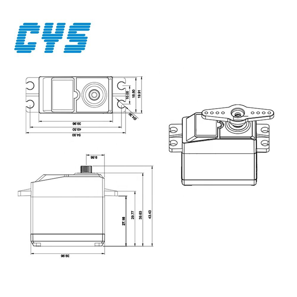 RC Car Servo CYS-S0130 Unisex Waterproof Digital Servo GPS Mini RC Airplane Battery Operated 12KG High Torque Rotor 6mm 21T RC Helicopter"