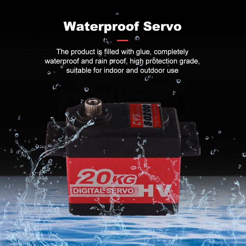 RC Car Servo CYS-S0200 Unisex Full Metal Gear Essential Radio System High 20kg Waterproof Digital Servo RC Truck Parts Unisex