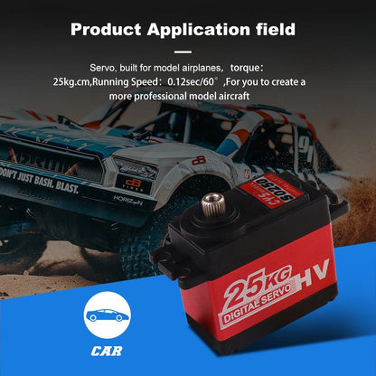 RC Car Servo CYS-S0250 Digital Remote Control RC Boat Parts High Torque 25kg Full Metal Gear Waterproof Integrated Battery System for RC Toys