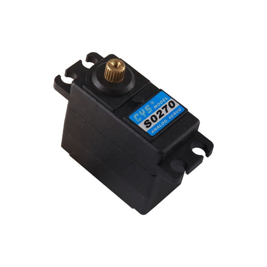 Micro Servo CYS-S0270 Unisex RC Micro Iron Core Robot Car with Metal Gear Servo 27g 3.5kg Torque Battery Connector CNC Case