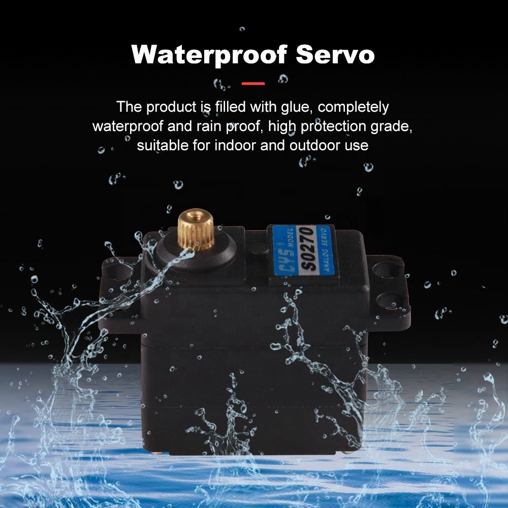 Micro Servo CYS-S0270 Unisex RC Micro Iron Core Robot Car with Metal Gear Servo 27g 3.5kg Torque Battery Connector CNC Case