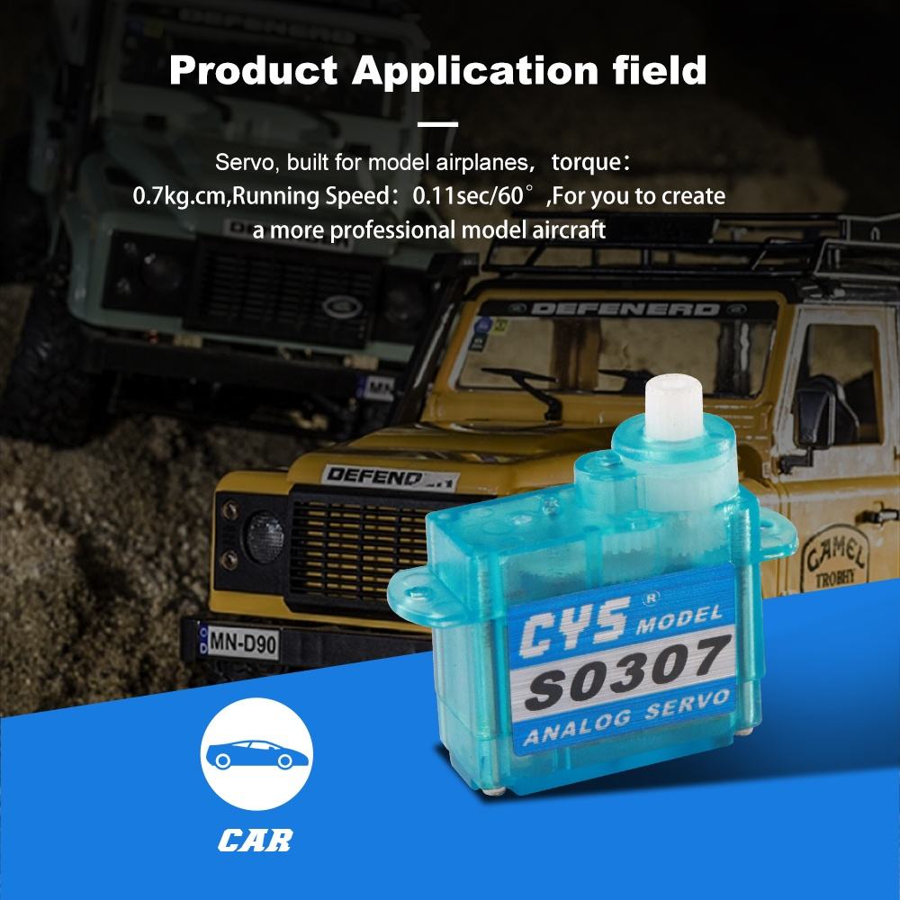 Micro Servo CYS-S0307 Durable 3.7g Analog Coreless RC Servo Motor-Super Light 0.7kg High Torque 0.8kg Max Metal Gear