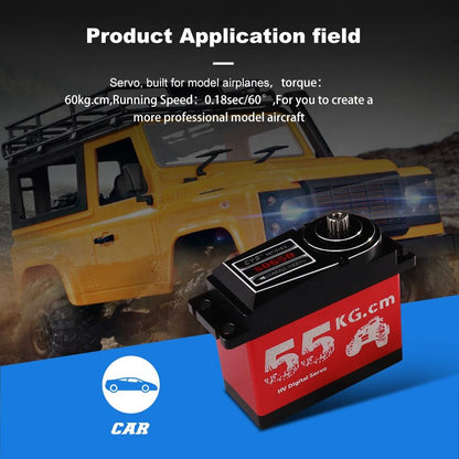 RC Car Servo CYS-S0650 China Manufacturer's Unisex 1/5 Scale RC Car  Model Super Torque DC Motor 205g 55kg Waterproof Metal Radio High Toy RC Plastic