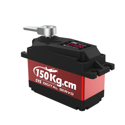 large torque r CYS-S1500-02 Unisex 150kg Torque HV Waterproof DC Motor Essential RC Boat Airplane Industrial Robot Radio Systems AC Accs-Plastic Material