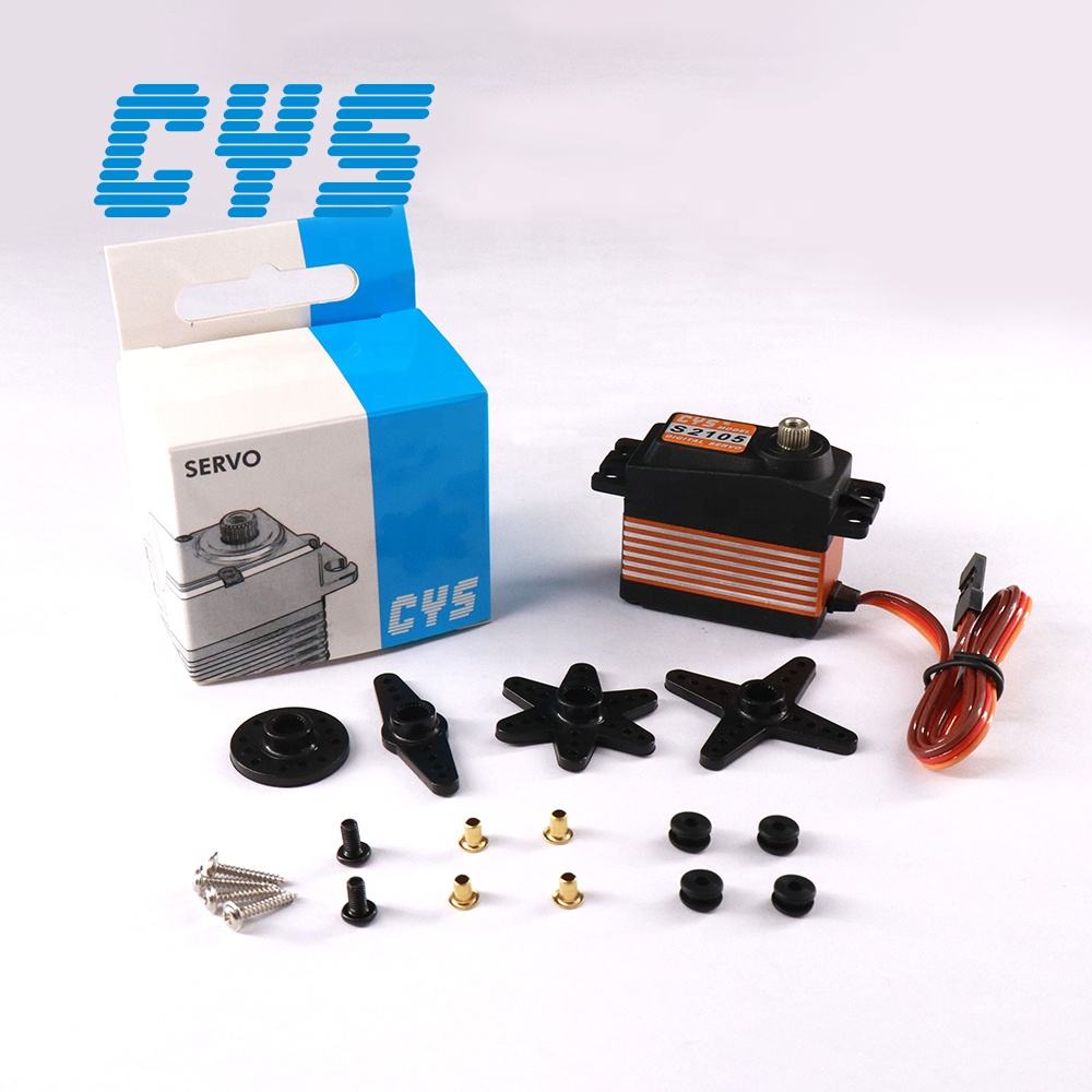 RC Car Servo CYS-S2105 Unisex Wholesale RC Parts Titanium Gear Servo Digital Drive Coreless Battery-Powered 54g 7kg*cm Aluminum Middle Case