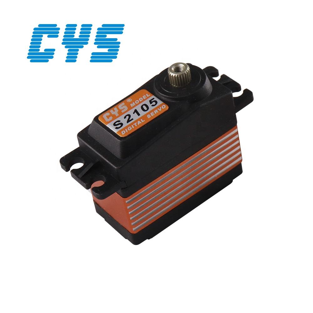 RC Car Servo CYS-S2105 Unisex Wholesale RC Parts Titanium Gear Servo Digital Drive Coreless Battery-Powered 54g 7kg*cm Aluminum Middle Case