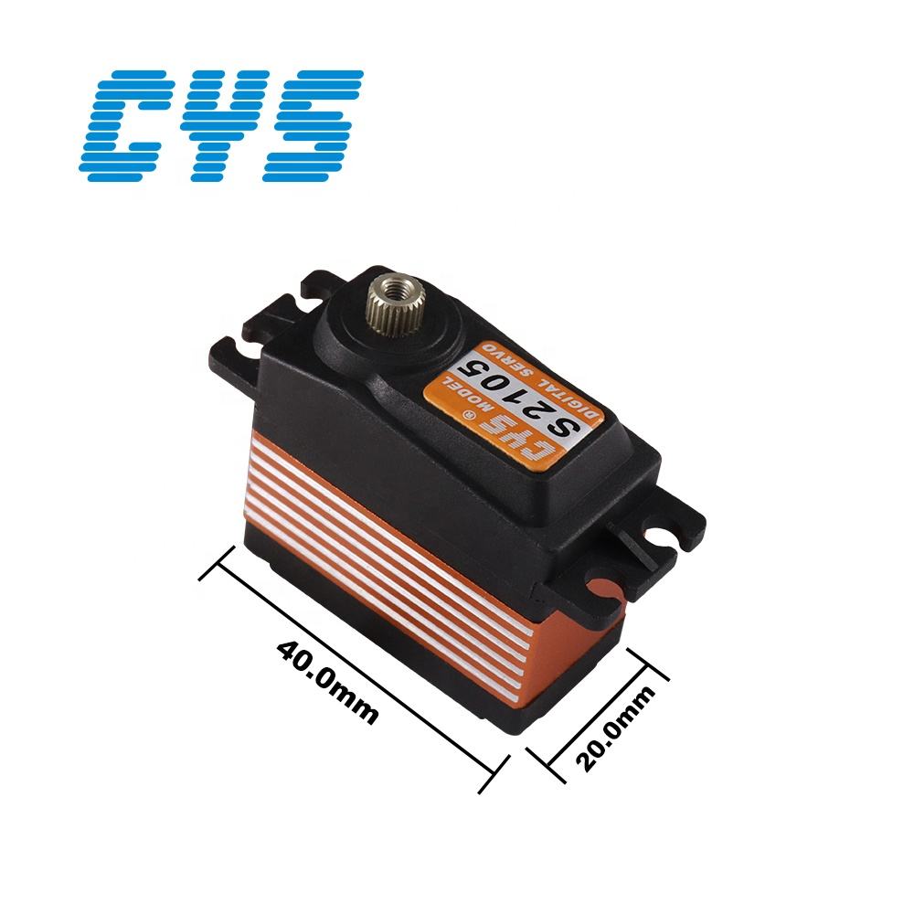 RC Car Servo CYS-S2105 Unisex Wholesale RC Parts Titanium Gear Servo Digital Drive Coreless Battery-Powered 54g 7kg*cm Aluminum Middle Case