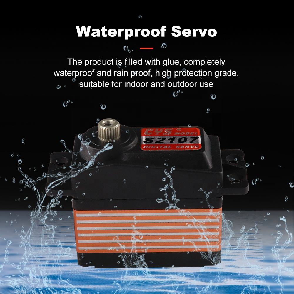 RC Car Servo CYS-S2107 Unisex Accessory for RC Parts 54g 8kg*cm Torque Direct Coreless Servo Motor Titanium Gear Digital Drive Metal Robot DIY Parts RC